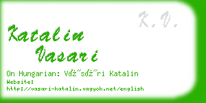 katalin vasari business card